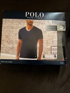 Polo Ralph Lauren slim fit cotton V-Necks 3 pack